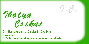 ibolya csikai business card